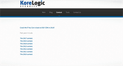 Desktop Screenshot of contest.korelogic.com